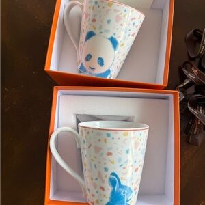 Hermes Passe-Passe 2-Piece Porcelain Mug Set